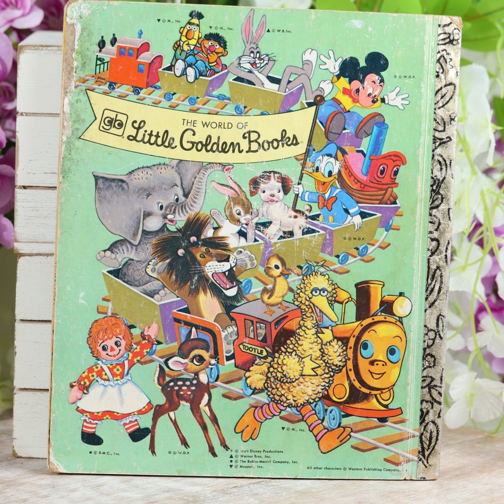 Vintage The World of Little Golden Books Back Cover Art Disney Muppets Sesame St